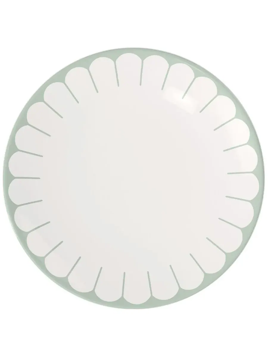 Тарелка для обеда с абстрактным цветочным рисунком «Флер» Villeroy & Boch — изображение 3 из 3, зеленый
