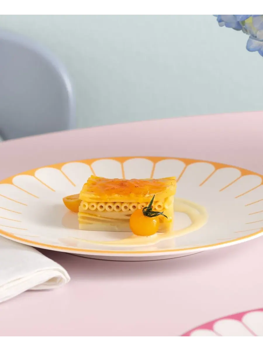 Тарелка для обеда с абстрактным цветочным рисунком «Флер» Villeroy & Boch — изображение 2 из 3, желтый