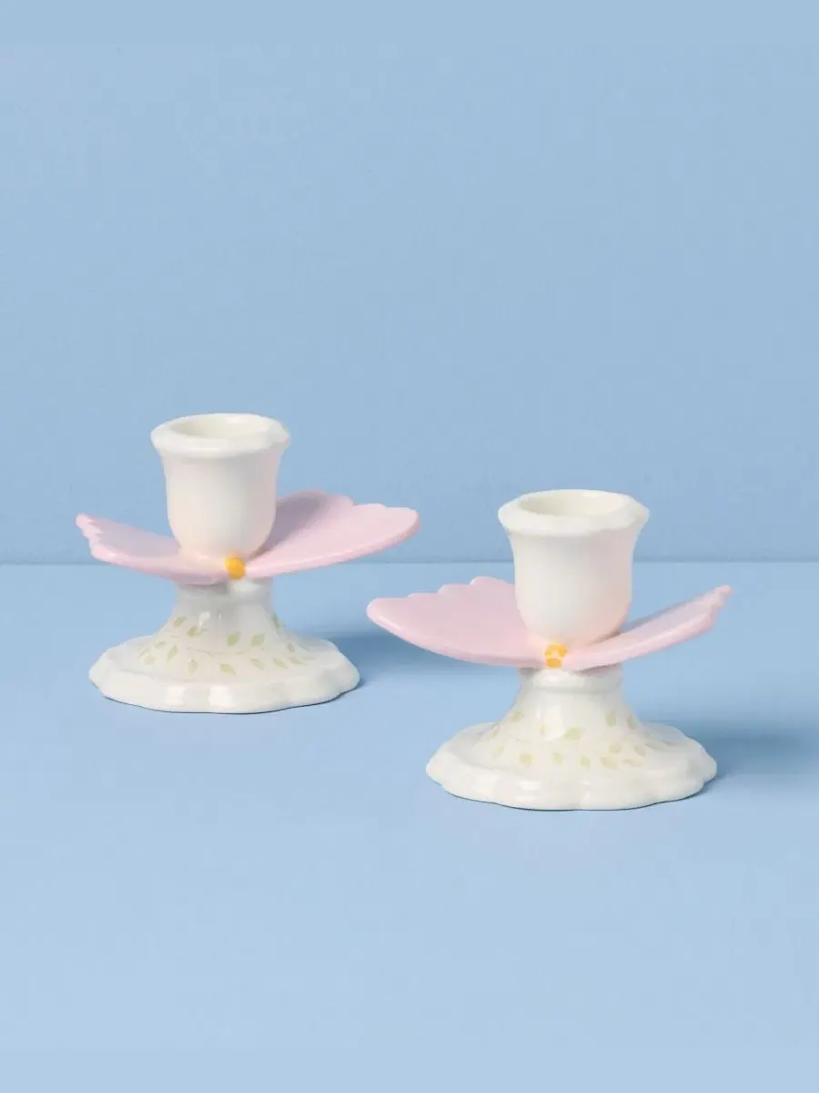 Подсвечники Butterfly Meadow, набор из 2 штук Lenox — изображение 3 из 4, мульти