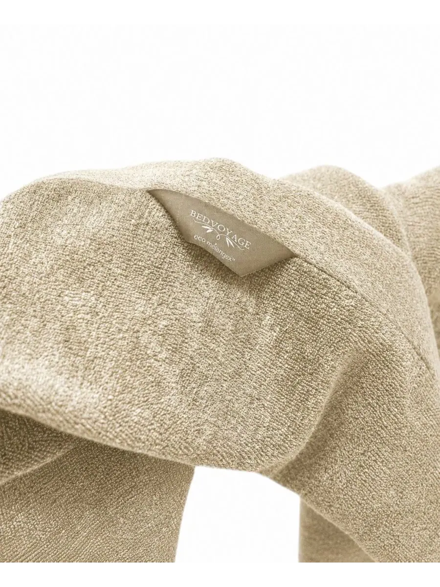 Комплект полотенец для рук из вискозы и хлопка, 2 шт, Luxury Viscose from Bamboo BedVoyage — изображение 2 из 6, бежевый
