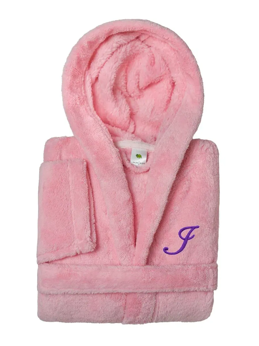 Детский халат с капюшоном Personalized Kids Super Plush Hooded Bathrobe Linum Home