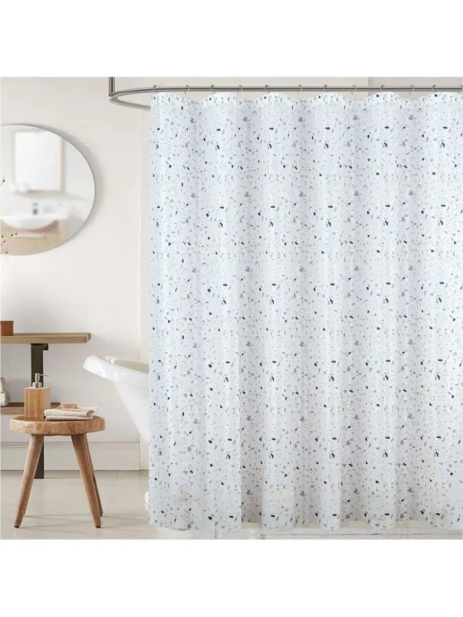 Шторка для ванной с принтом Terrazzo, 178x183 см, Peva Glit RT Designers Collection — изображение 2 из 6, бежевый