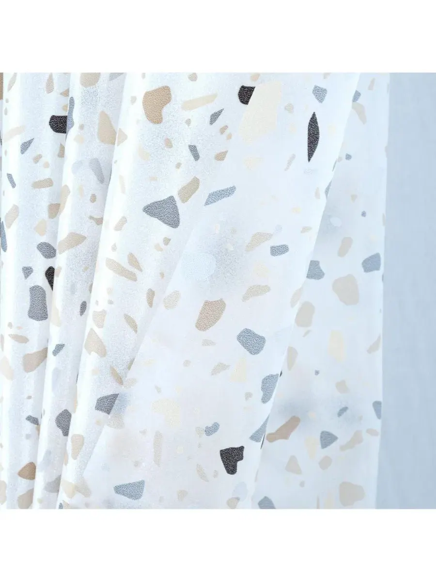 Шторка для ванной с принтом Terrazzo, 178x183 см, Peva Glit RT Designers Collection — изображение 4 из 6, бежевый