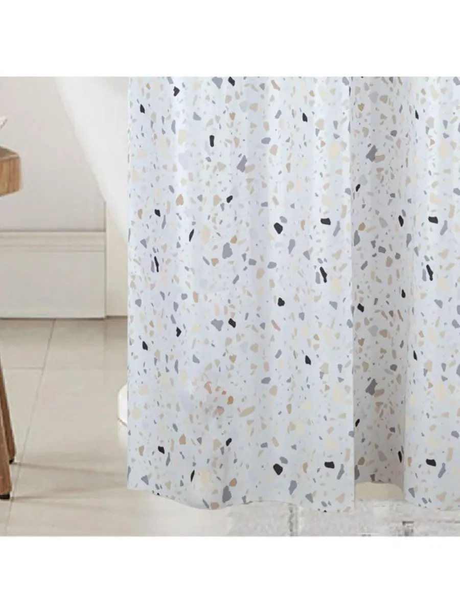 Шторка для ванной с принтом Terrazzo, 178x183 см, Peva Glit RT Designers Collection — изображение 6 из 6, бежевый