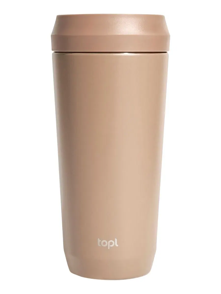 Термокружка-термос с крышкой 360° 0,475 л Topl To Go Travel Tumbler — бежевый