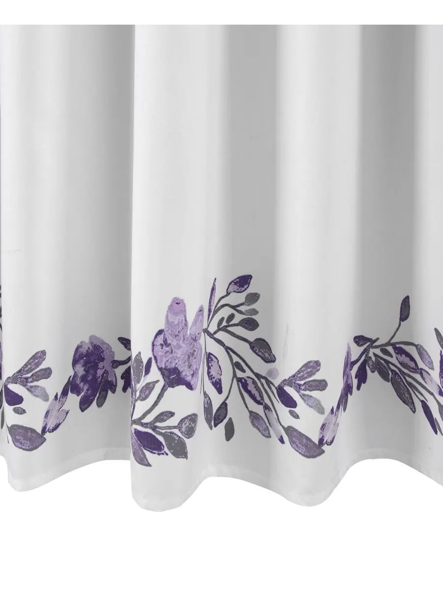 Занавеска для душа Tanisha с цветочным рисунком, 72" x 72" Lush Décor — изображение 3 из 5, фиолетовый