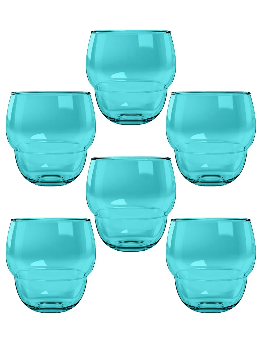 Набор из 6 стаканчиков для игр с пузырьками, цвет кобальтовый Abode Homewares