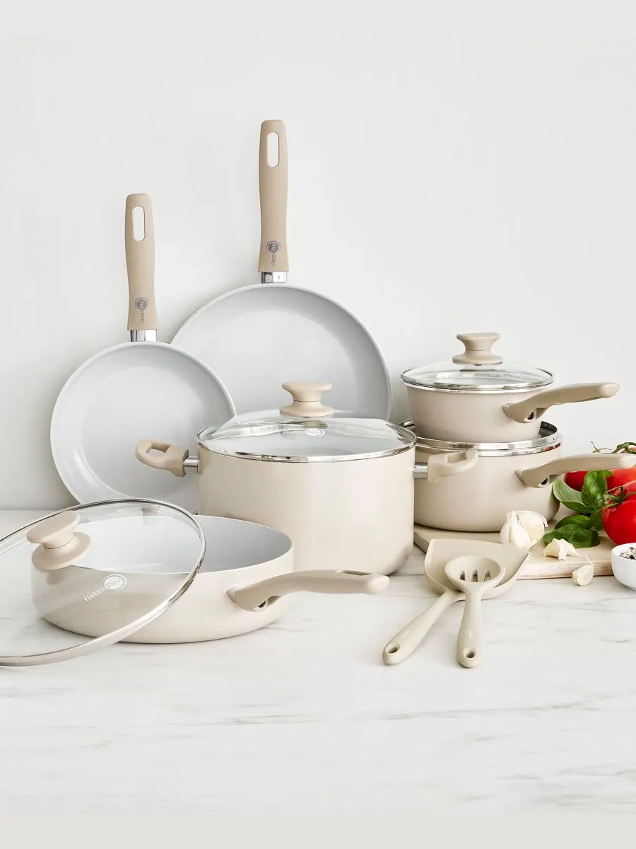 Набор посуды GreenPan Dover, 12 предметов — изображение 2 из 7, тауп