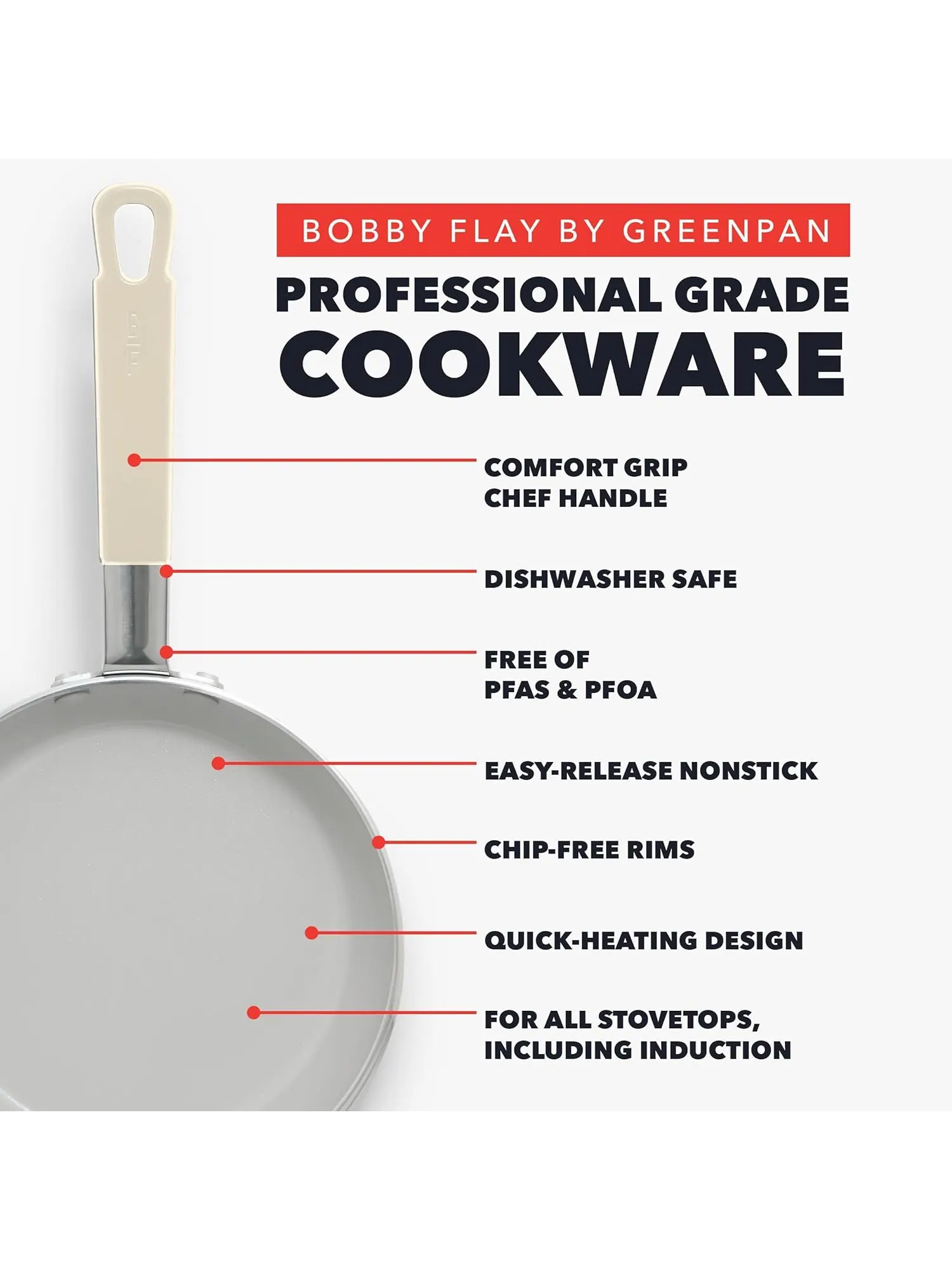Набор посуды GreenPan x Bobby Flay, 13 предметов — изображение 3 из 11, бежевый