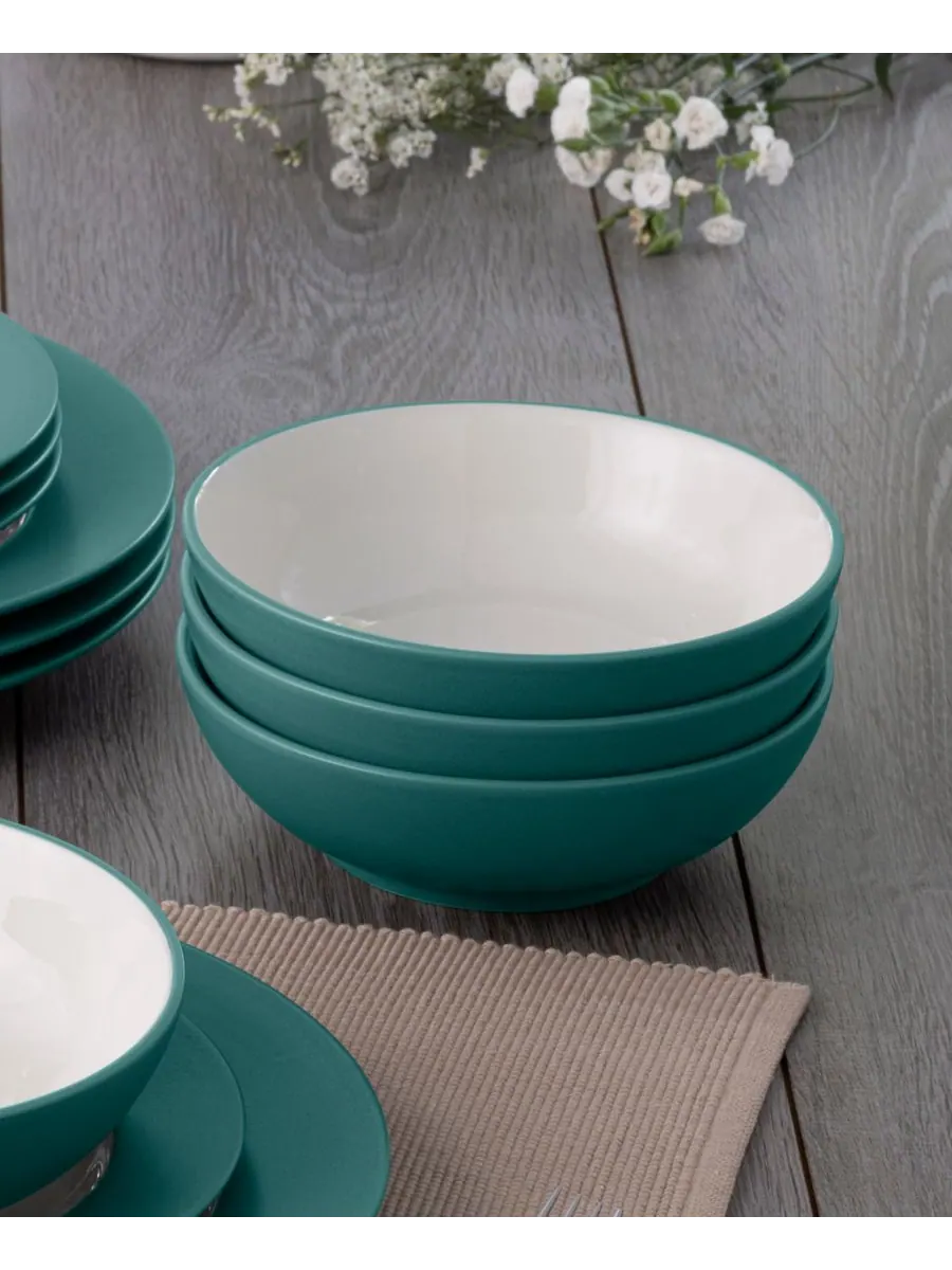 Набор посуды Colorwave Rim из 16 предметов, на 4 персоны Noritake — изображение 10 из 10, бирюзовый