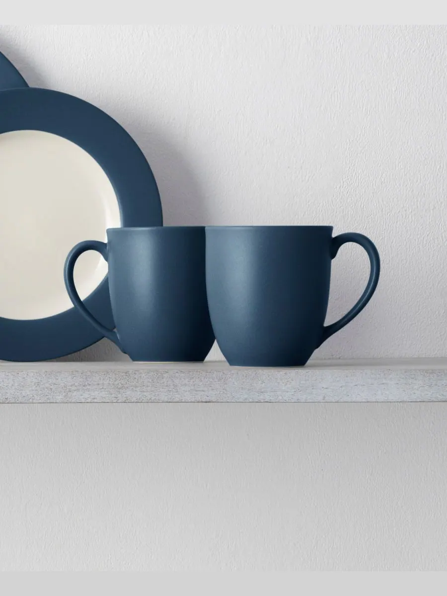 Набор посуды Colorwave Rim из 16 предметов, на 4 персоны Noritake — изображение 3 из 10, синий