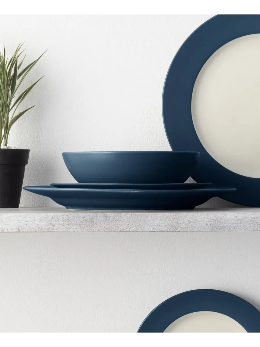 Набор посуды Colorwave Rim из 16 предметов, на 4 персоны Noritake — изображение 6 из 10, синий