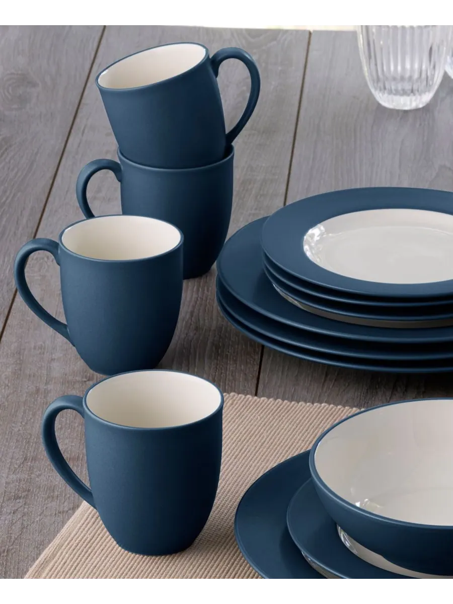 Набор посуды Colorwave Rim из 16 предметов, на 4 персоны Noritake — изображение 10 из 10, синий