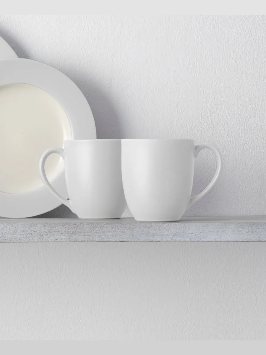 Набор посуды Colorwave Rim из 16 предметов, на 4 персоны Noritake — изображение 6 из 10, белый