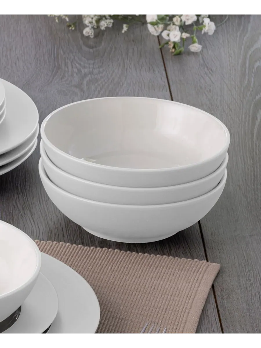 Набор посуды Colorwave Rim из 16 предметов, на 4 персоны Noritake — изображение 10 из 10, белый