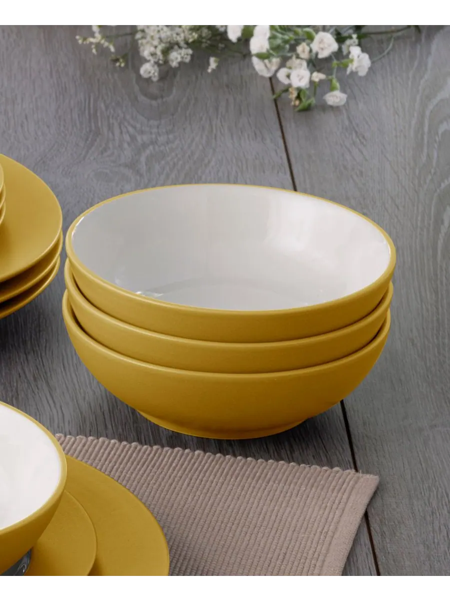 Набор посуды Colorwave Rim из 16 предметов, на 4 персоны Noritake — изображение 10 из 10, желтый