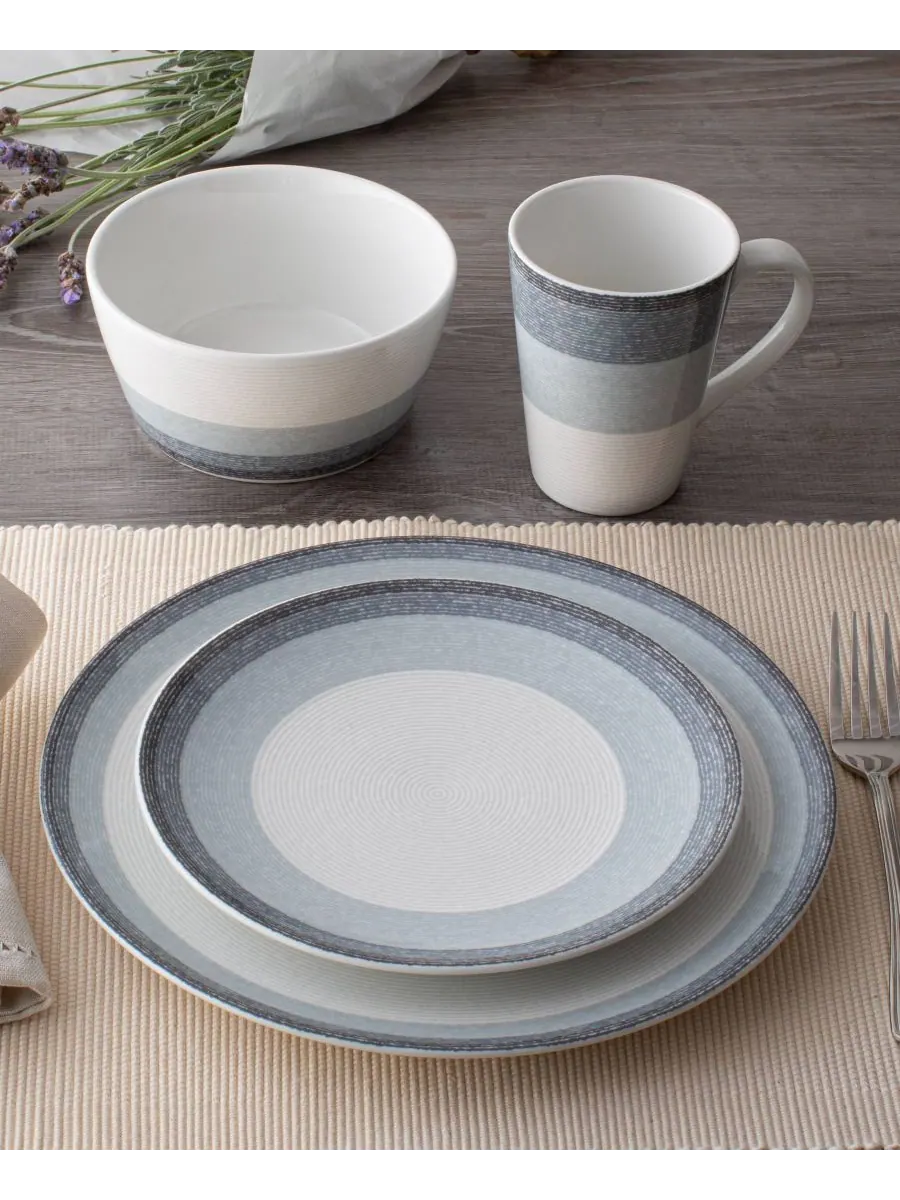 Набор посуды Colorscapes Layers из 4 предметов (купи) Noritake — изображение 3 из 10, пепельный
