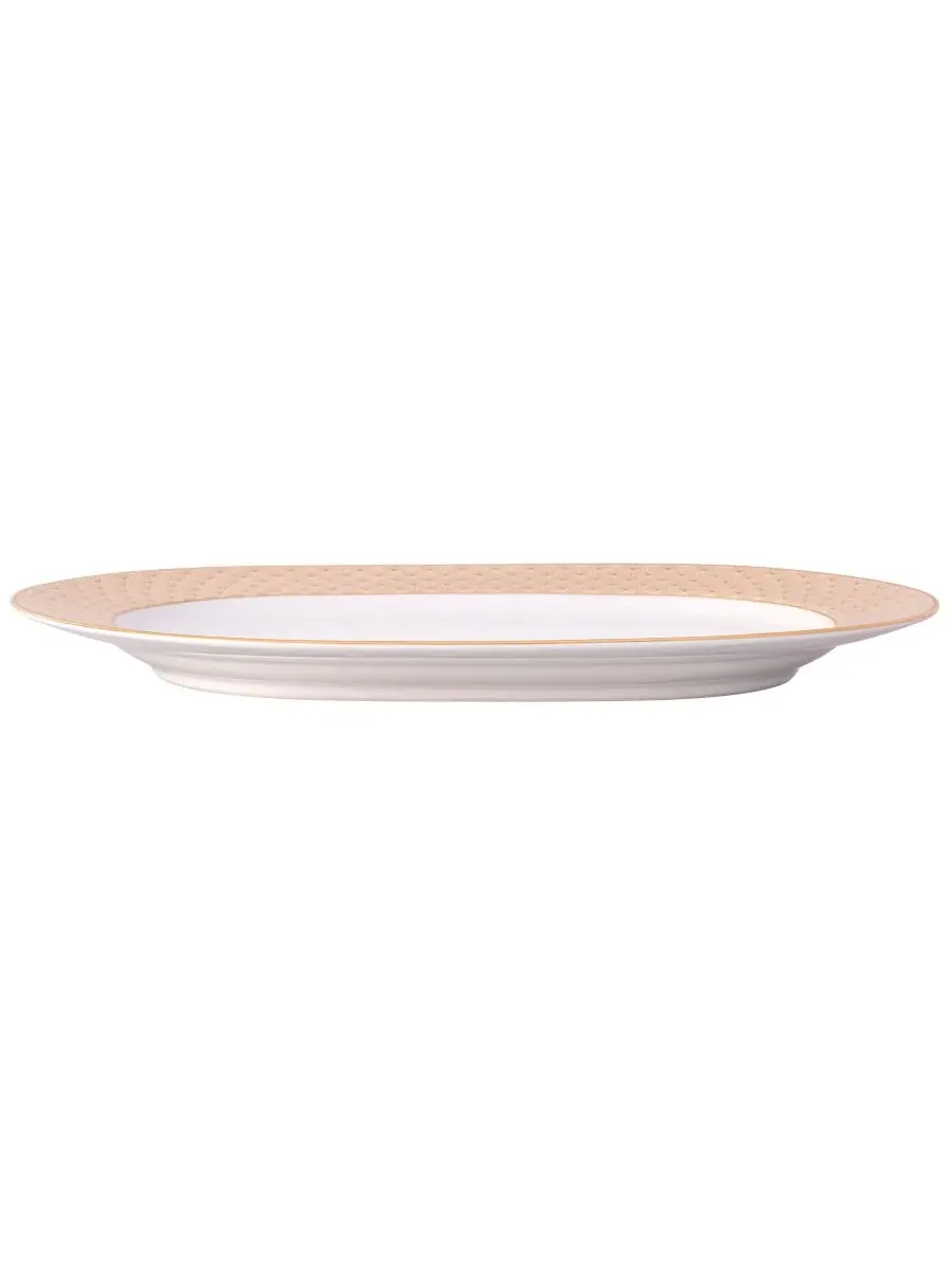 Овальное блюдо Noritake Trocadero 36 см — изображение 2 из 4, золотистый белый
