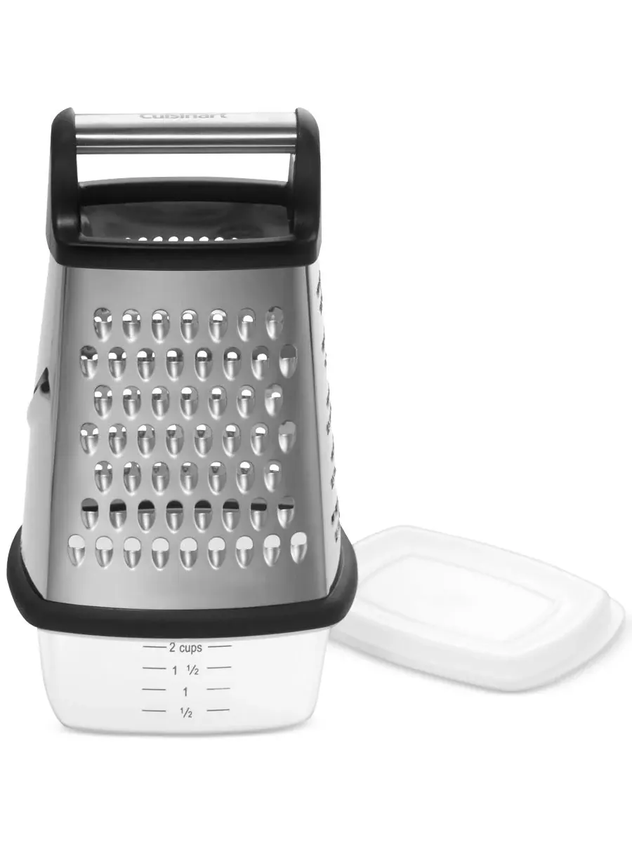 Коробчатая терка из нержавеющей стали с контейнером для хранения Cuisinart, черный/нержавеющая сталь — изображение 2 из 3
