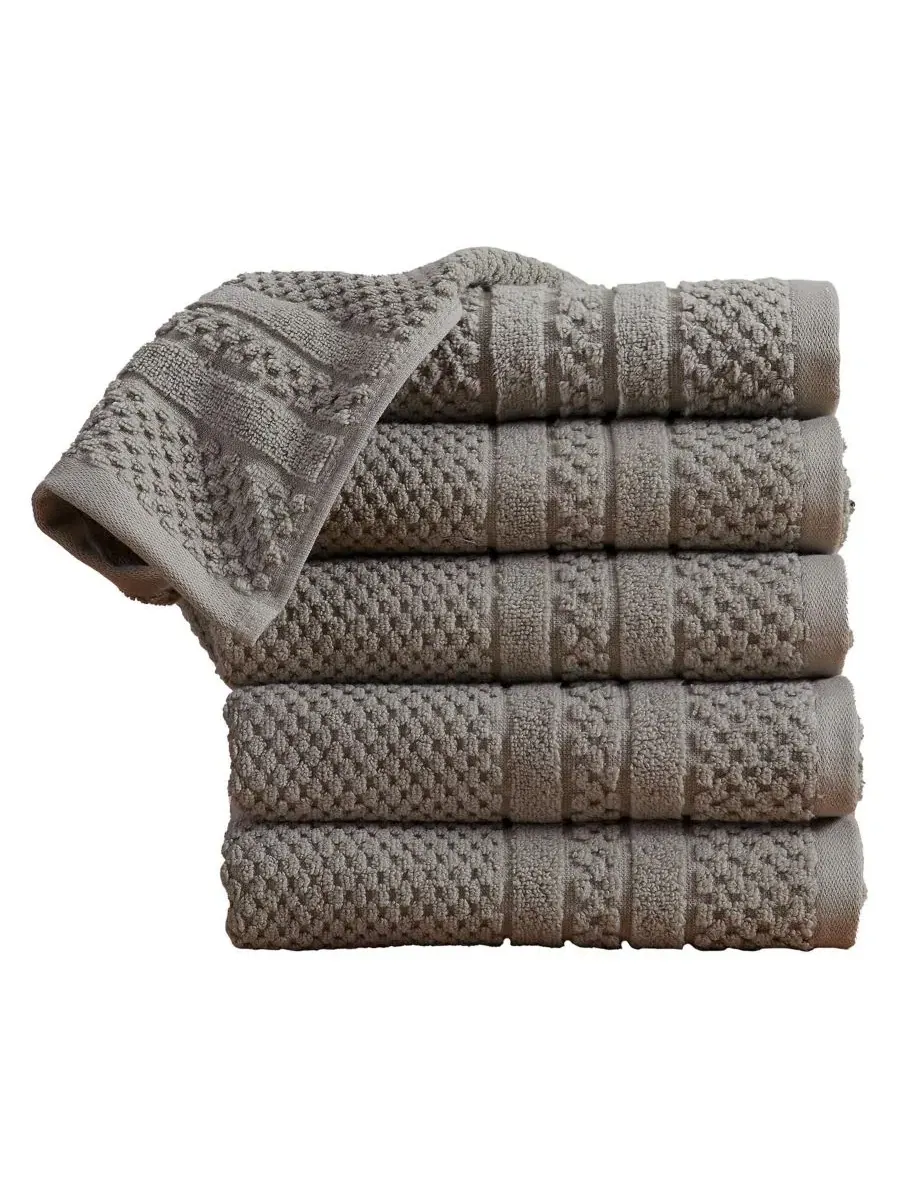 Комплект полотенец для рук с узором в клетку, 6 шт, 40x71 см, Cotton Textured Linery & Co