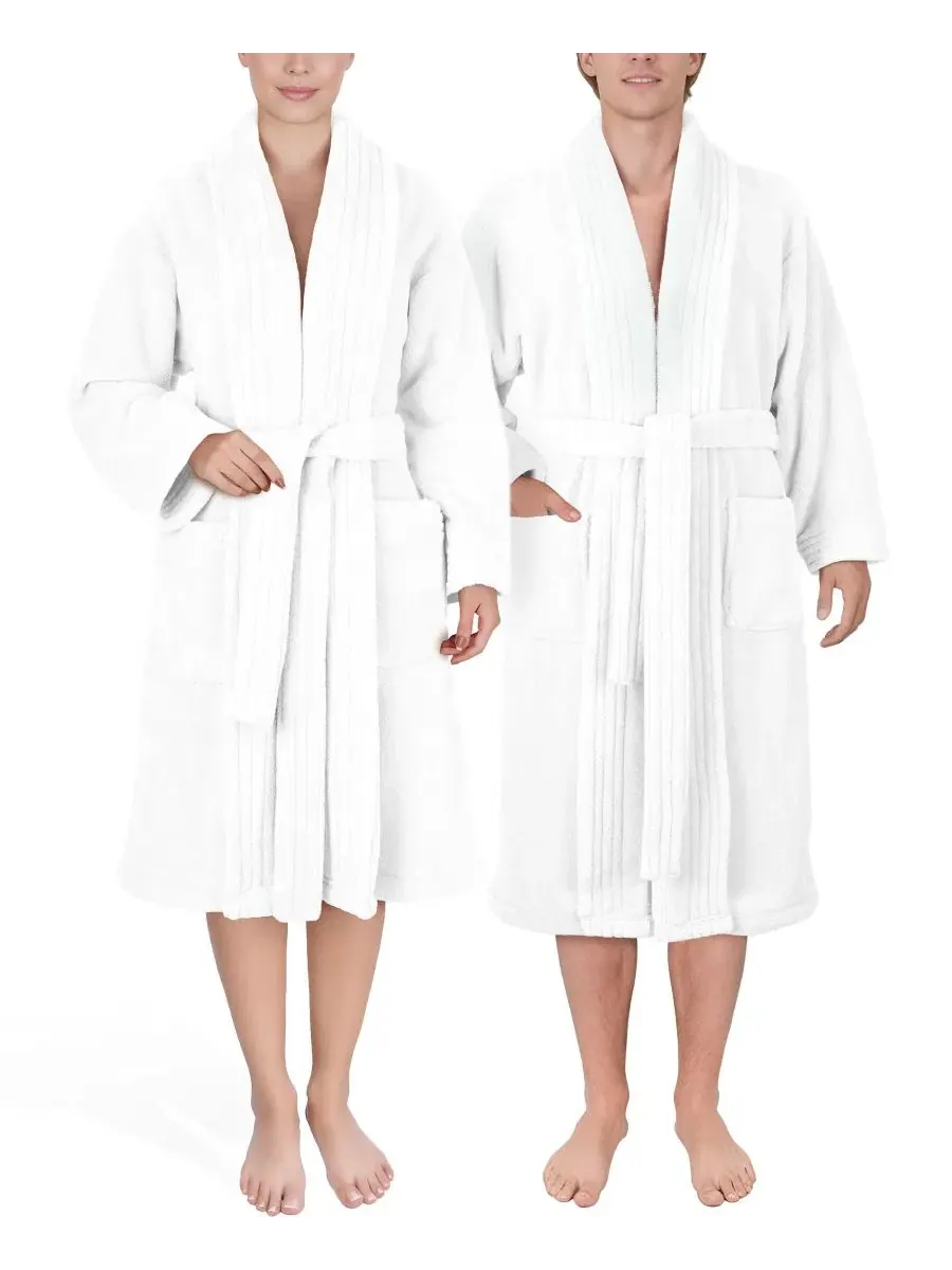 Халат махровый с шальным воротником, на поясе American Soft Linen