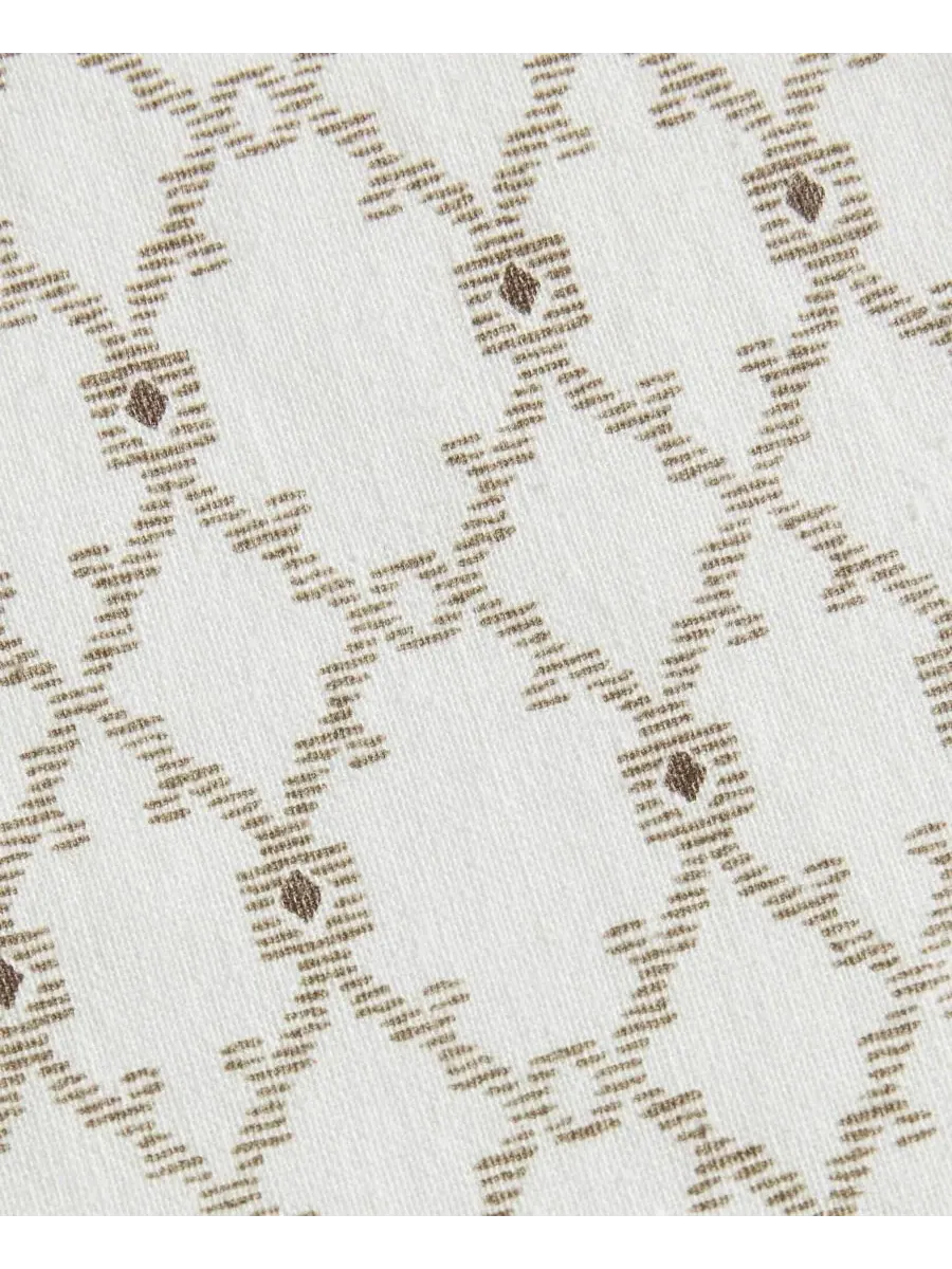 Шторка для ванной с принтом и шенилловой полосой, 183×213 см, Imani Stripe Chenille INK+IVY — изображение 8 из 9, розовый