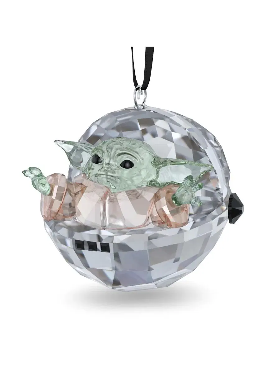 Елочная игрушка-орнамент Star Wars The Mandalorian Grogu Ornament Swarovski — изображение 1 из 4, мульти