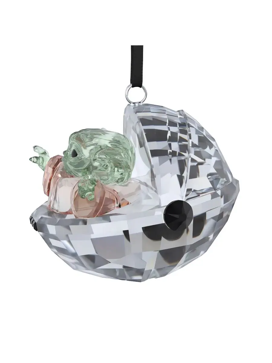 Елочная игрушка-орнамент Star Wars The Mandalorian Grogu Ornament Swarovski — изображение 2 из 4, мульти
