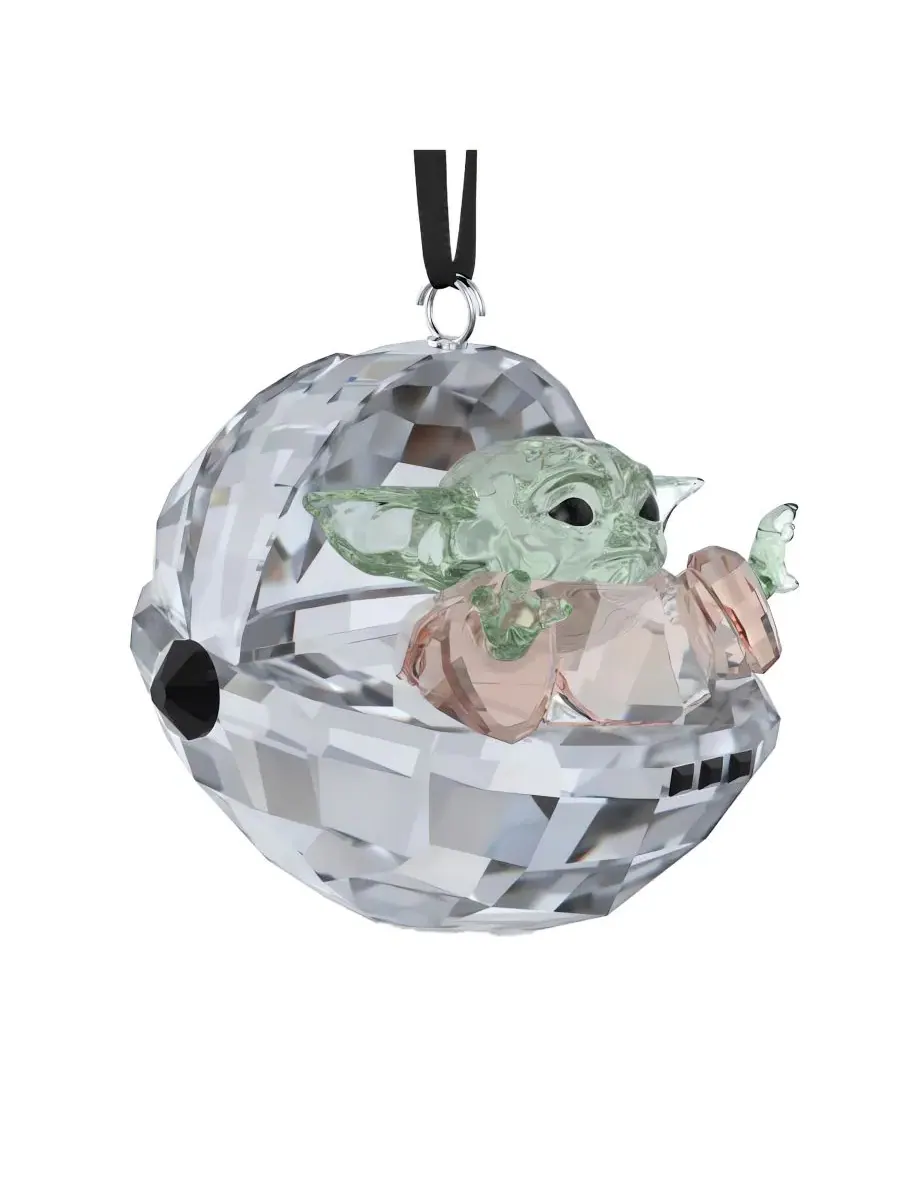 Елочная игрушка-орнамент Star Wars The Mandalorian Grogu Ornament Swarovski — изображение 3 из 4, мульти
