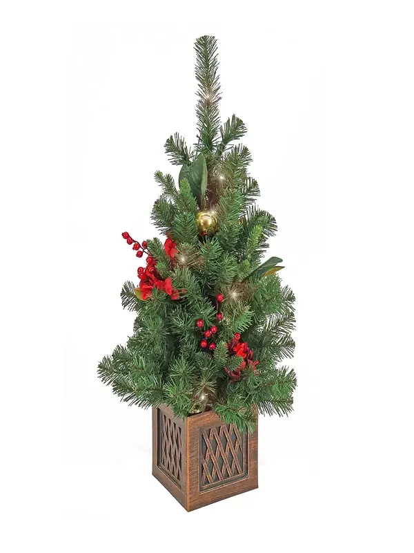 36-Дюймовая рождественская елка в горшке с венским вальсом National Tree Company