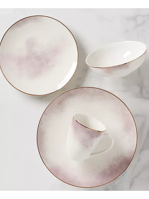 Салатные тарелки Trianna salaria coupe, набор из 4 шт. Lenox — изображение 2 из 4, белый