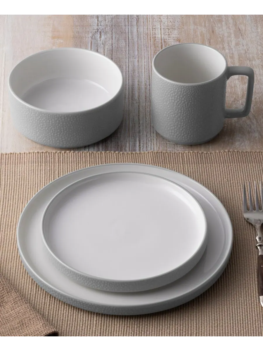 Набор посуды Colortex Stone из 4 предметов Noritake — изображение 2 из 10, серый