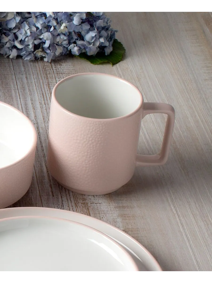Набор посуды Colortex Stone из 4 предметов Noritake — изображение 5 из 10, пудровый розовый