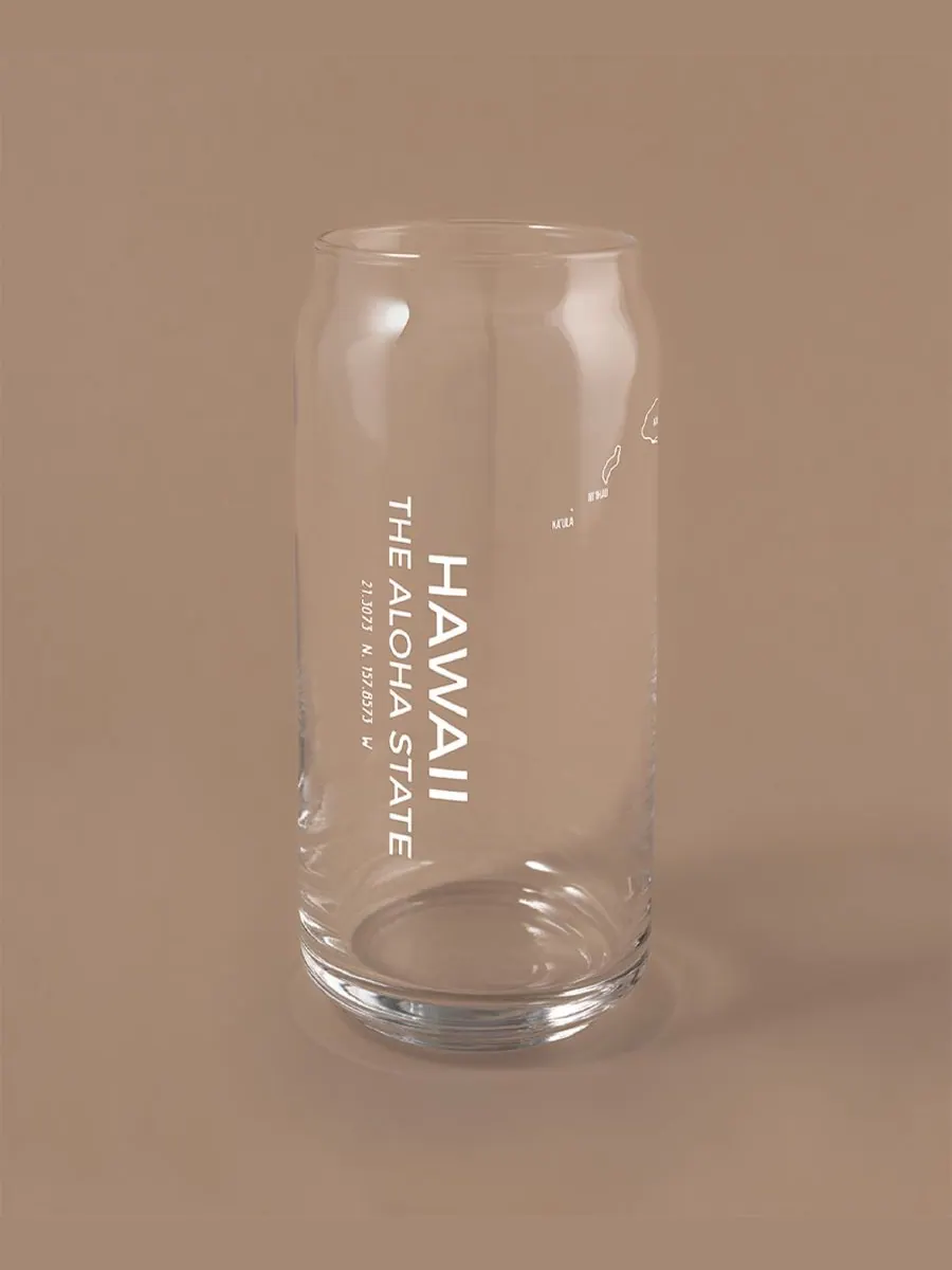 Набор из 2 бокалов стеклянной посуды Can Hawaii Map Everyday Glassware NARBO — изображение 3 из 3, белый