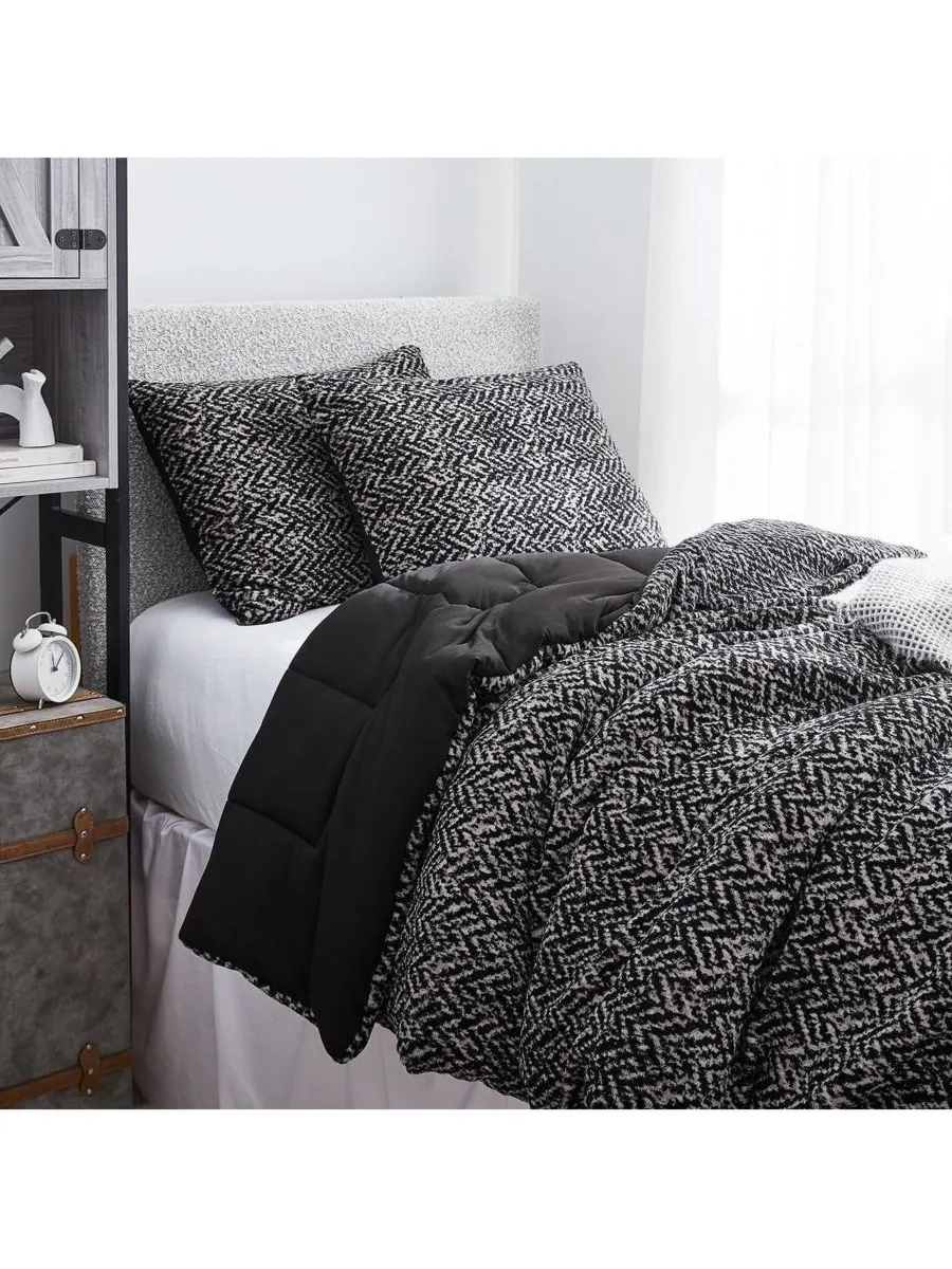Идеальное одеяло большого размера для создания уюта Coma Inducer, Black gray, Twin XL — изображение 4 из 4, черный серый