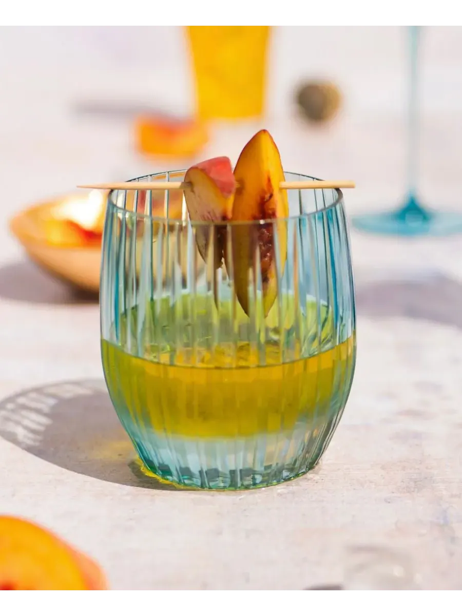 Наталия, бокал для виски Double Old Fashioned объемом 0,3 л Vietri — изображение 2 из 3, бирюзовый