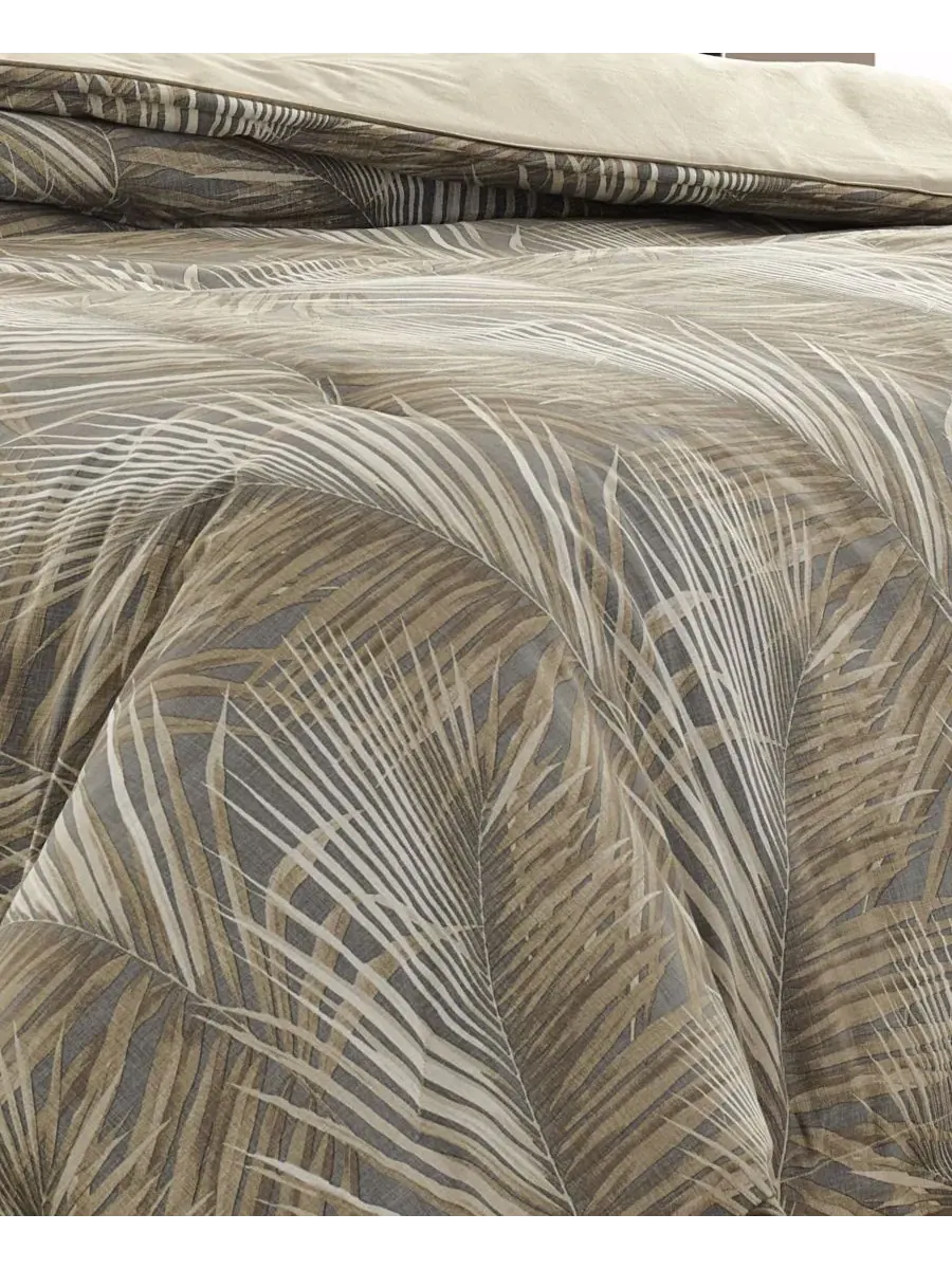 Двустороннее одеяло Raffia Palms, размер Queen Tommy Bahama Home — изображение 6 из 6, коричневый