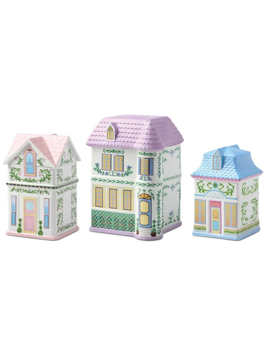 Набор из 3 банок для хранения продуктов для игры Village 2nd Edition House Lenox — изображение 1 из 7, мульти