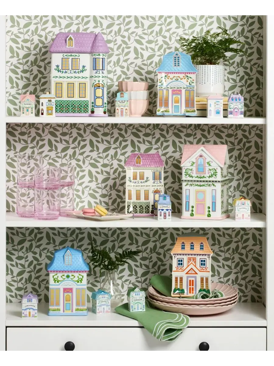 Набор из 3 банок для хранения продуктов для игры Village 2nd Edition House Lenox — изображение 7 из 7, мульти