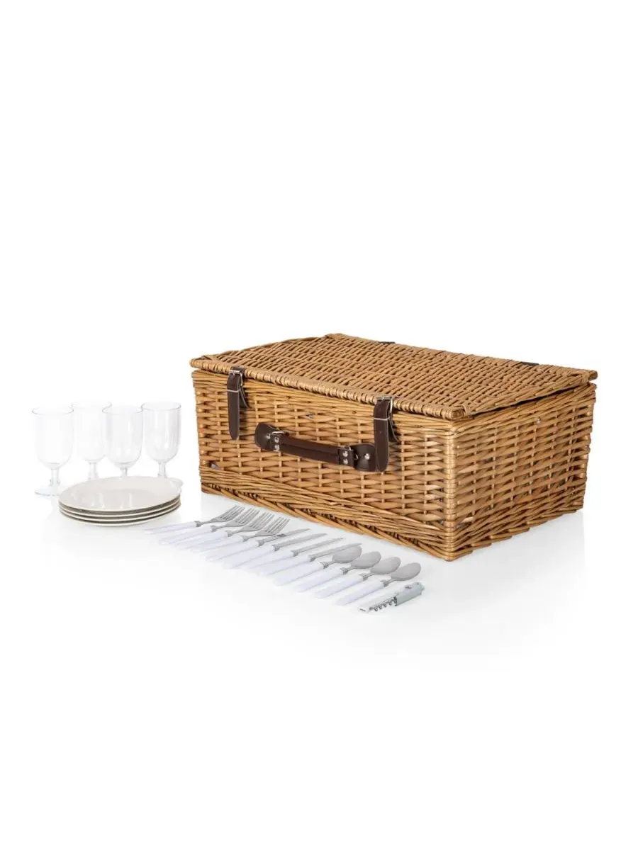 Корзина для пикника «Белмонт» Picnic Time — изображение 2 из 10, темно-синий белый
