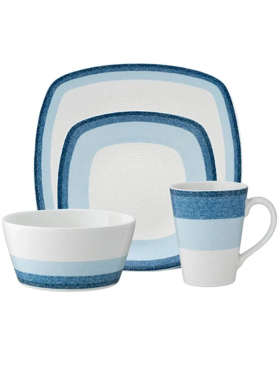 Набор посуды из 4 предметов Noritake Colorscapes Layers, небесный