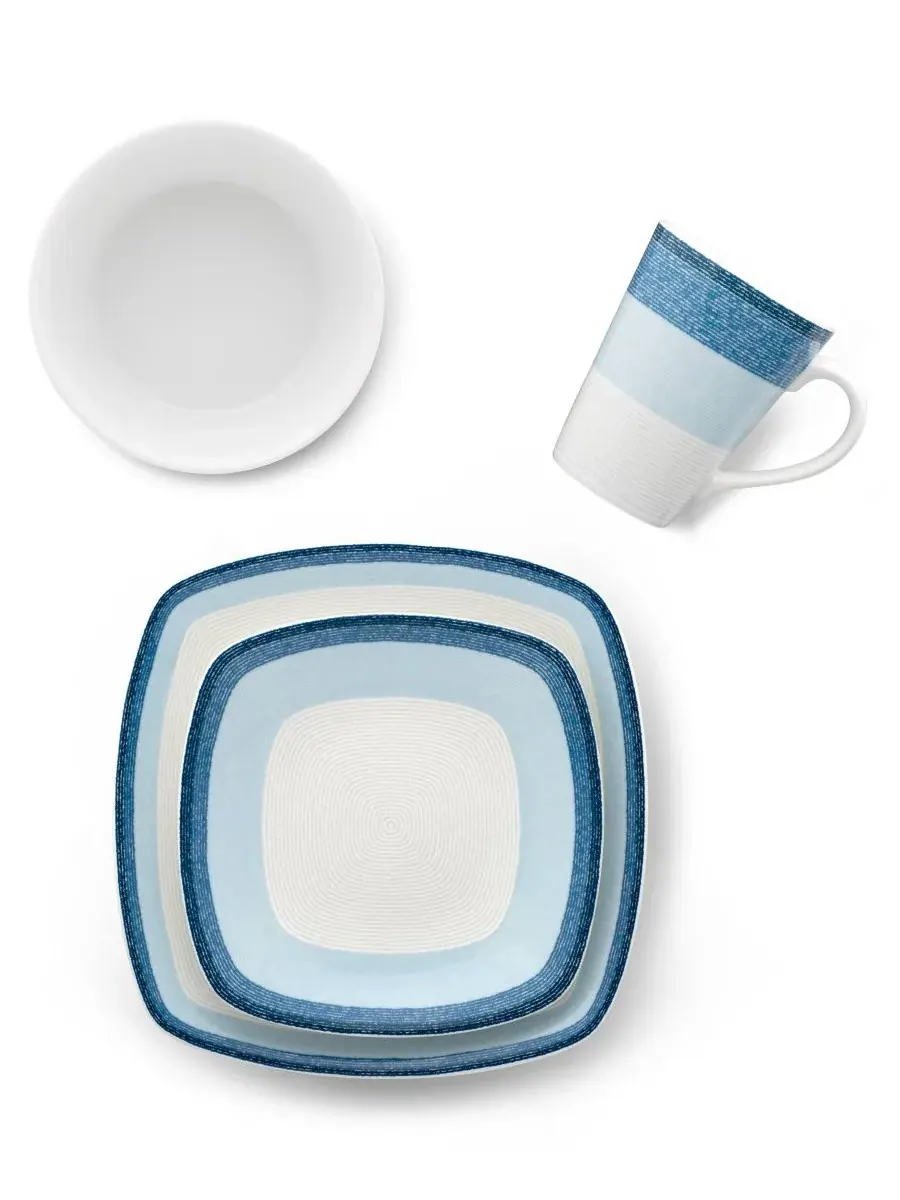 Набор посуды из 4 предметов Noritake Colorscapes Layers, небесный — изображение 8 из 10
