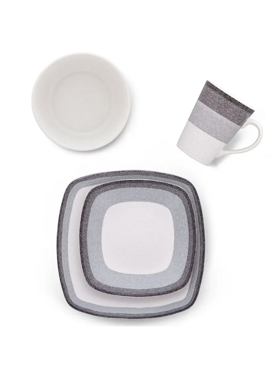 Набор посуды из 4 предметов Noritake Colorscapes Layers — изображение 2 из 10, темно-серый
