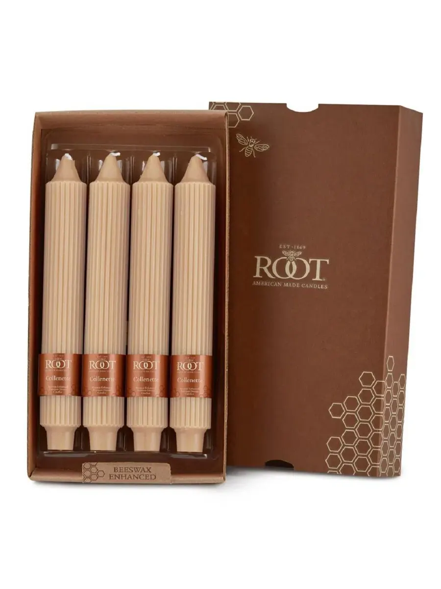 Набор из 4 конусных свечей Grecian Collenette 23 см Root Candles
