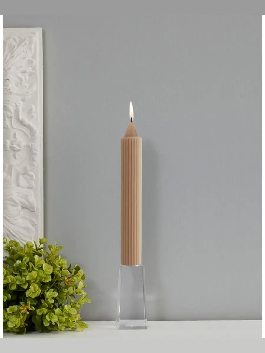 Набор из 4 конусных свечей Grecian Collenette 23 см Root Candles — изображение 3 из 3, тауп