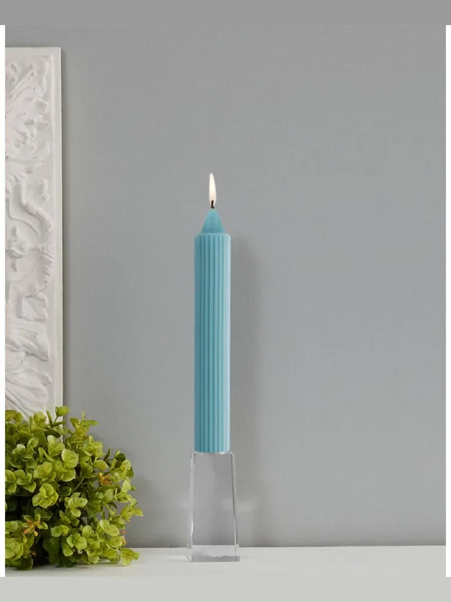 Набор из 4 конусных свечей Grecian Collenette 23 см Root Candles — изображение 3 из 3, небесный