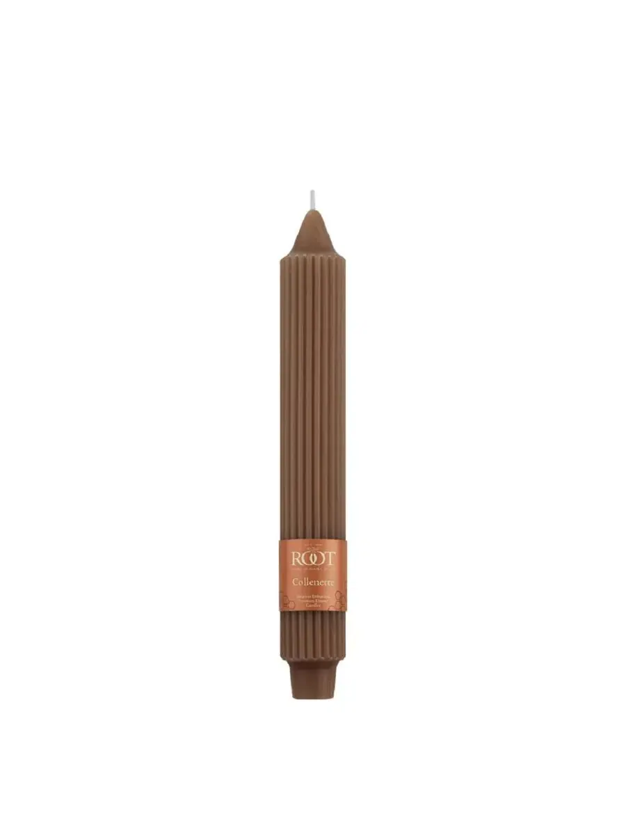 Набор из 4 конусных свечей Grecian Collenette 23 см Root Candles — изображение 2 из 3, коричневый