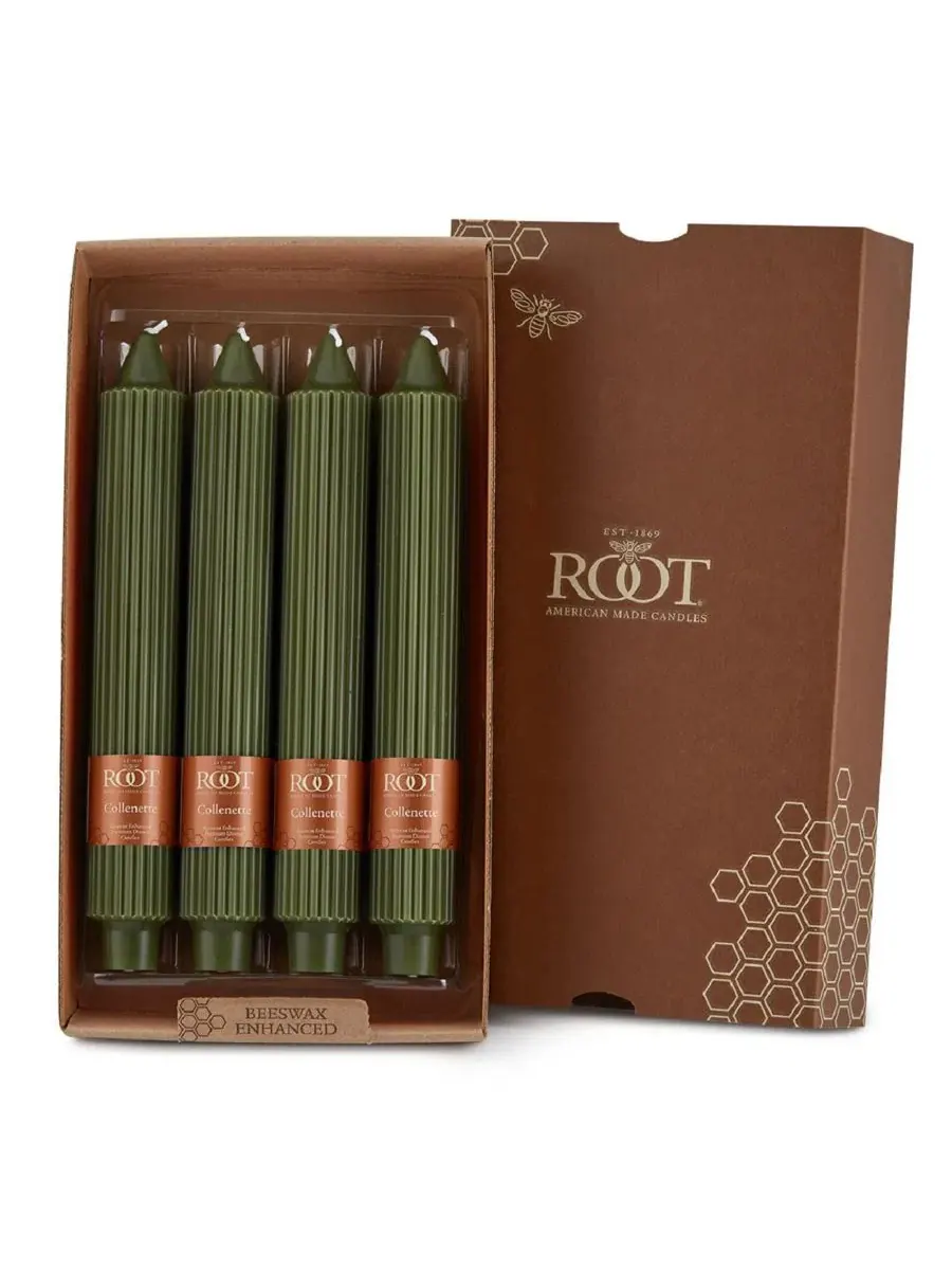 Набор из 4 конусных свечей Grecian Collenette 23 см Root Candles