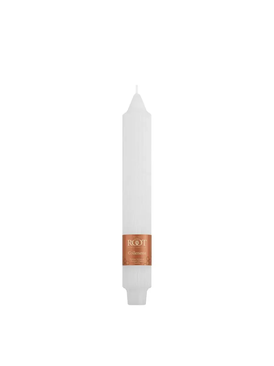 Набор из 4 конусных свечей Grecian Collenette 23 см Root Candles — изображение 2 из 5, белый