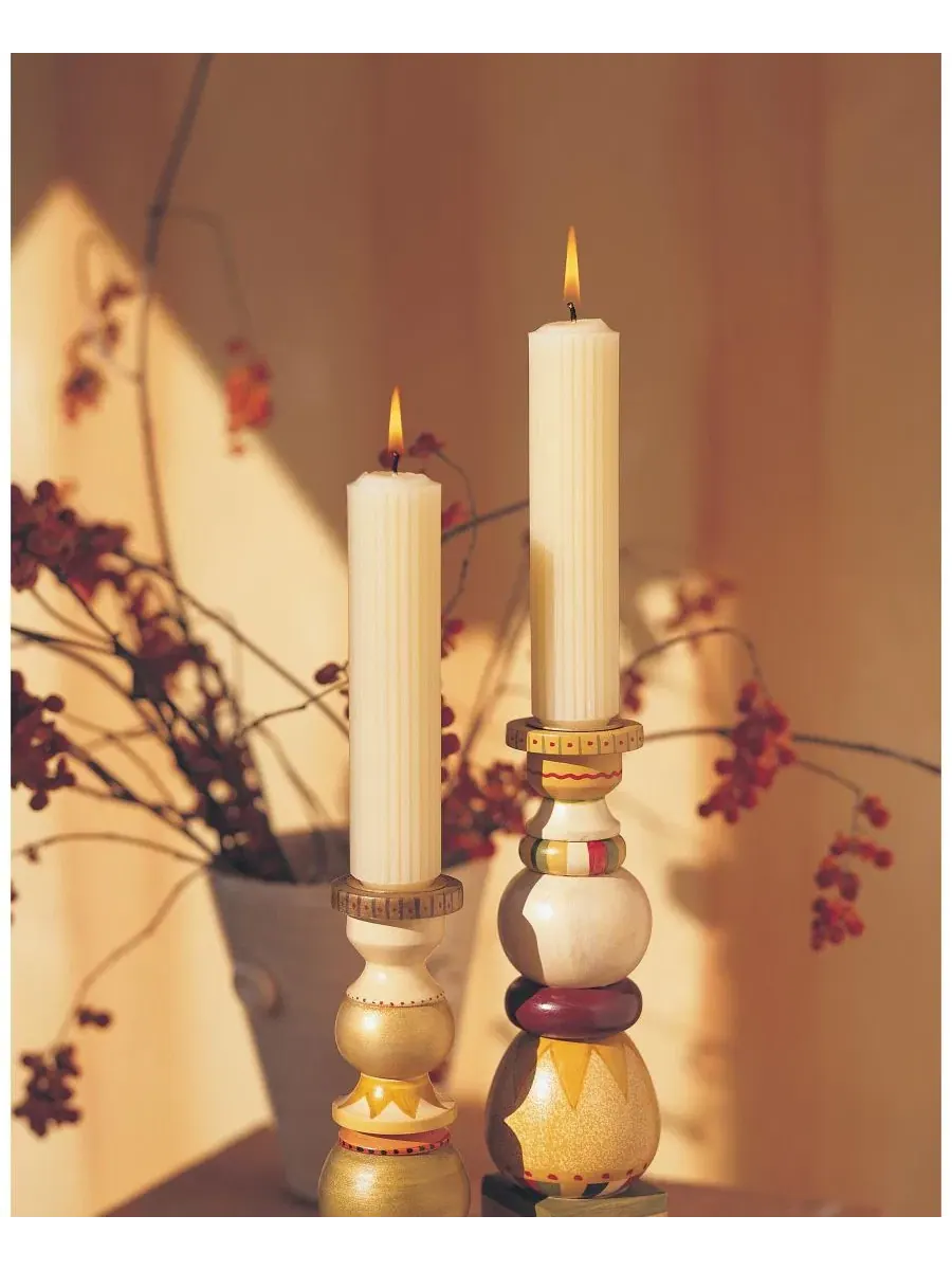 Набор из 4 конусных свечей Grecian Collenette 23 см Root Candles — изображение 4 из 6, белый